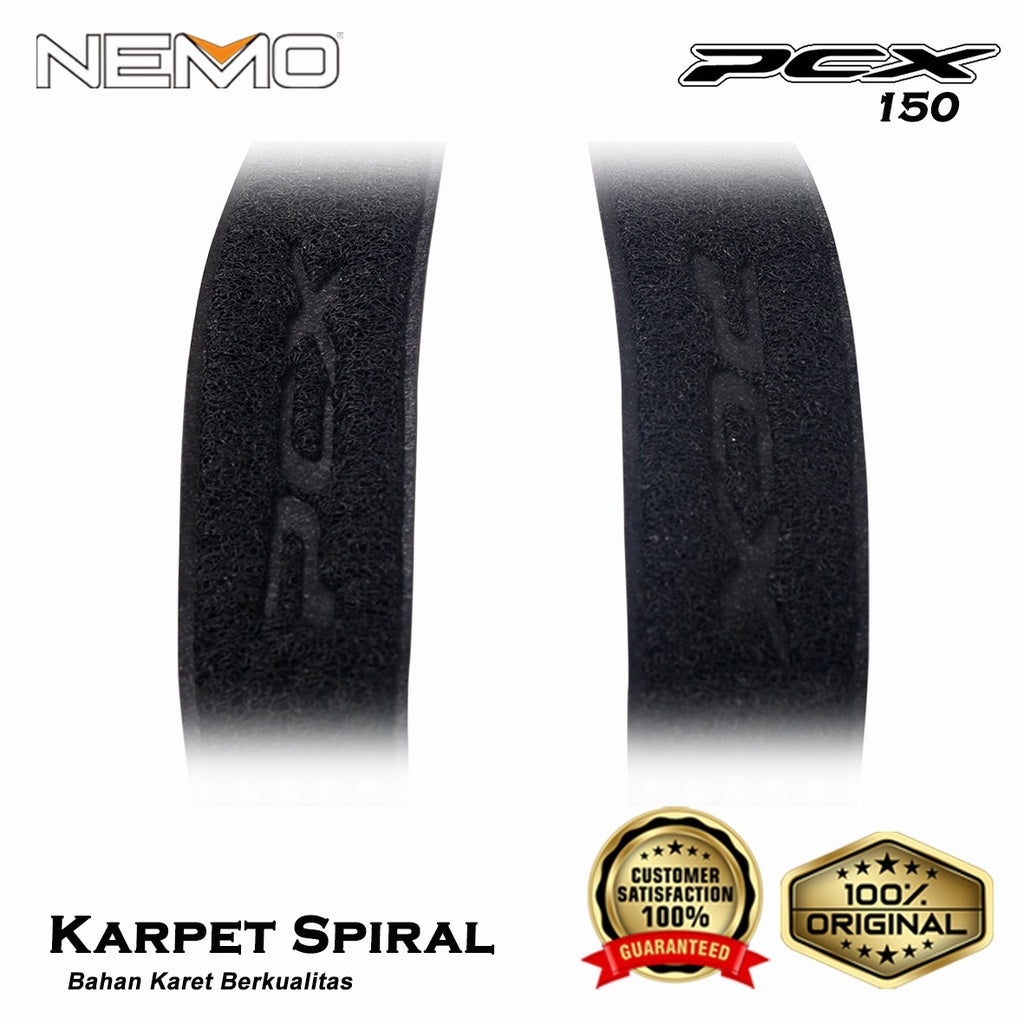 Nemo Floor Mat Spiral for Honda PCX 150 - Black