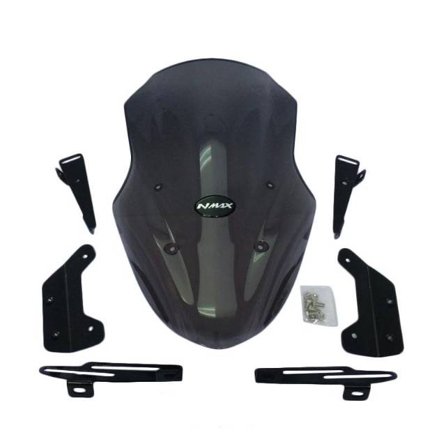 Nemo Type Gladiator Adjustable Windshield Motorcycle - Black Smoke