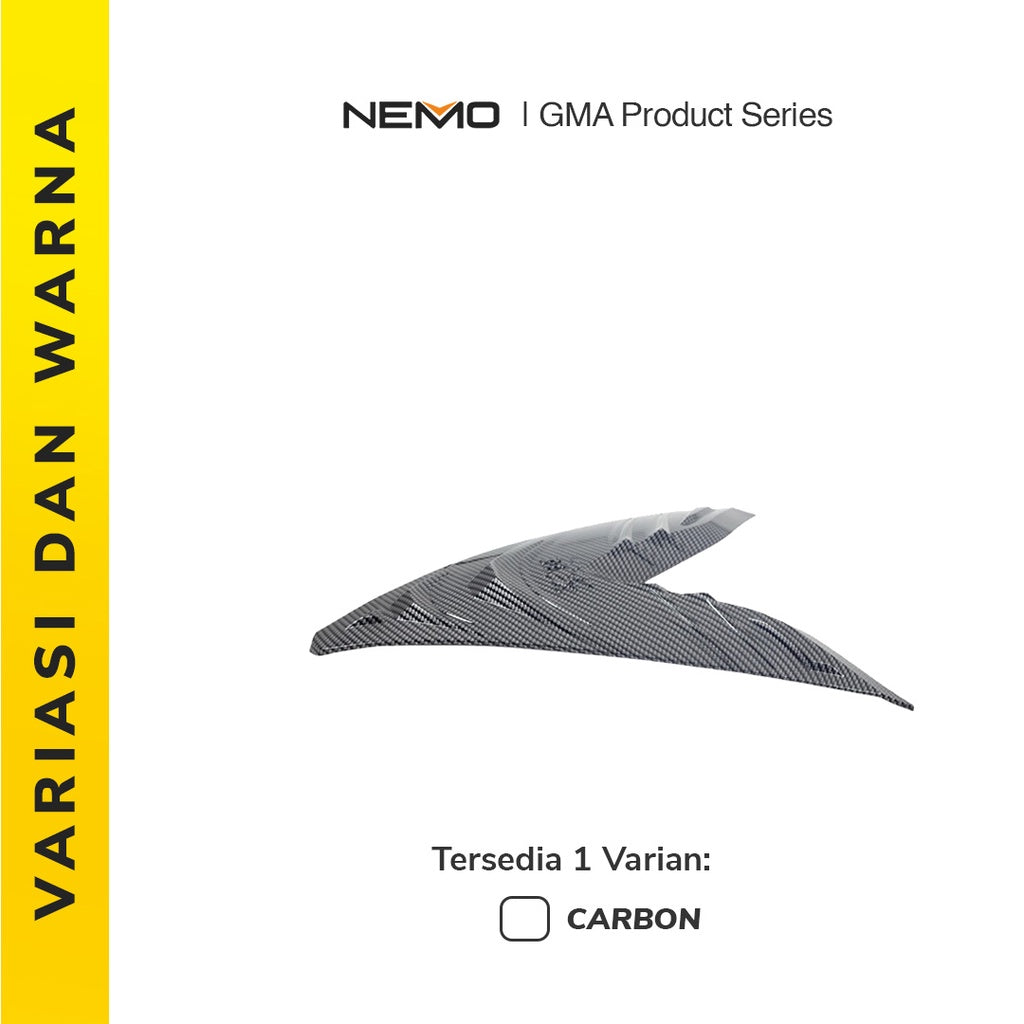 Nemo Cover / Cover Dada Bagian Front Carbon Yamaha Aerox 155 - Alternate View