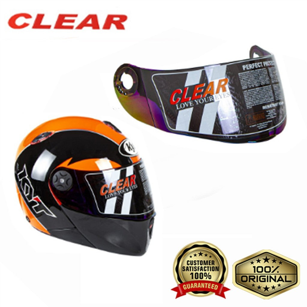 Mirror Helm / Visor Helm CLEAR KYT X-Rocket Silver