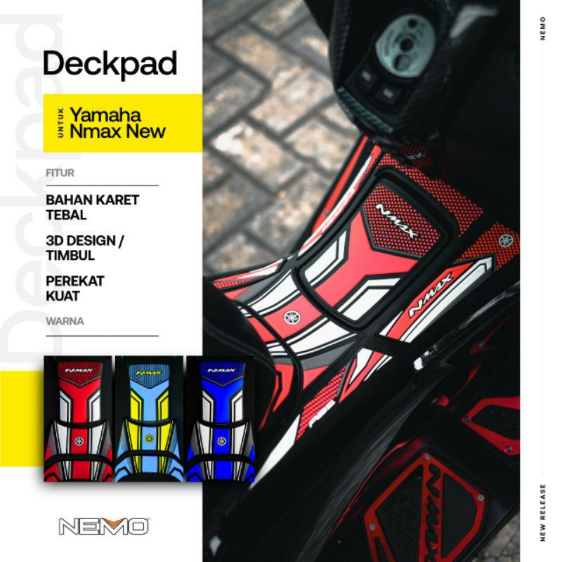 NEMO Deckpad Rubber / Rubber Timbul / 3D Yamaha AllNew NMAX