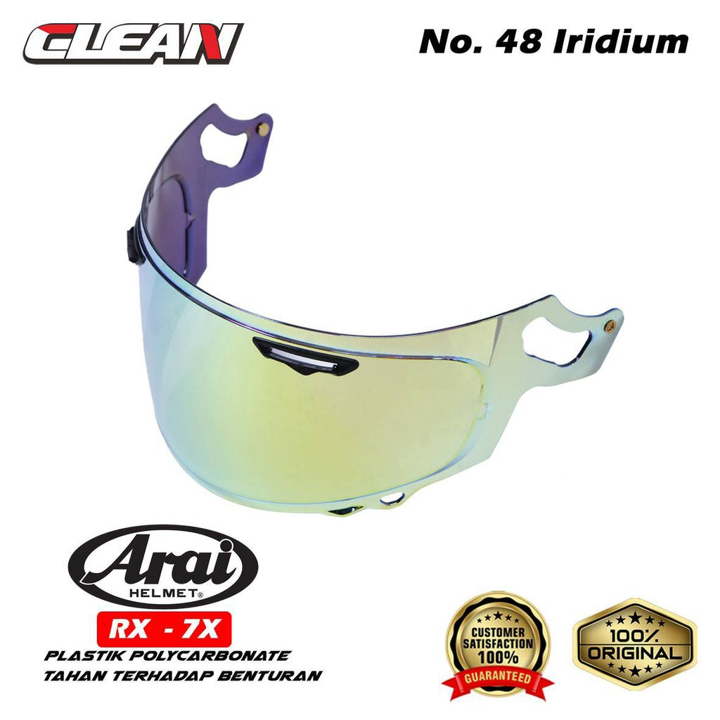 CLEAN Mirror Helm Iridium Full Face Arai Rx7 - Alternate View