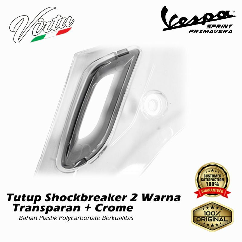 Virtu Cover Shock Absorber Absorber Vespa I Get Sprint Primavera Transparent Crome