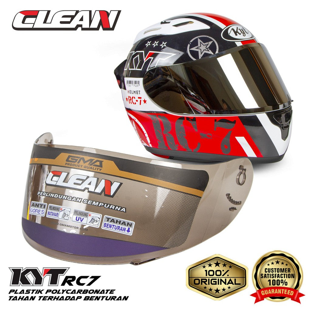 Mirror Helm / Visor Helm CLEAN KYT RC Seven R10 RC7 (No.44) - Alternate View