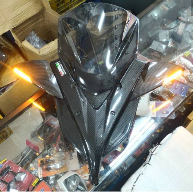 Nemo Windshield NMAX type eagle + Mirror Light Carbon