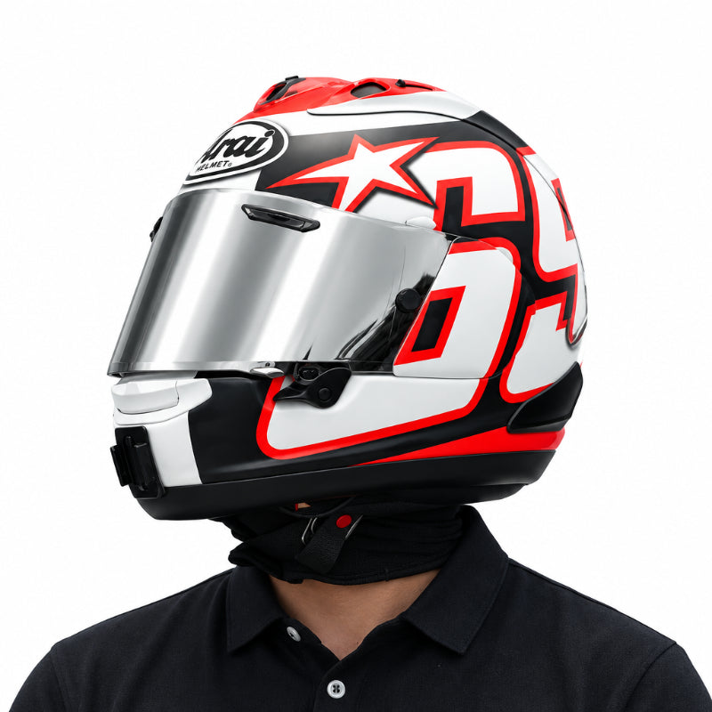 CLEAN Mirror Helm Arai RX-7X / Astro GX Flat Iridium Silver (48A)
