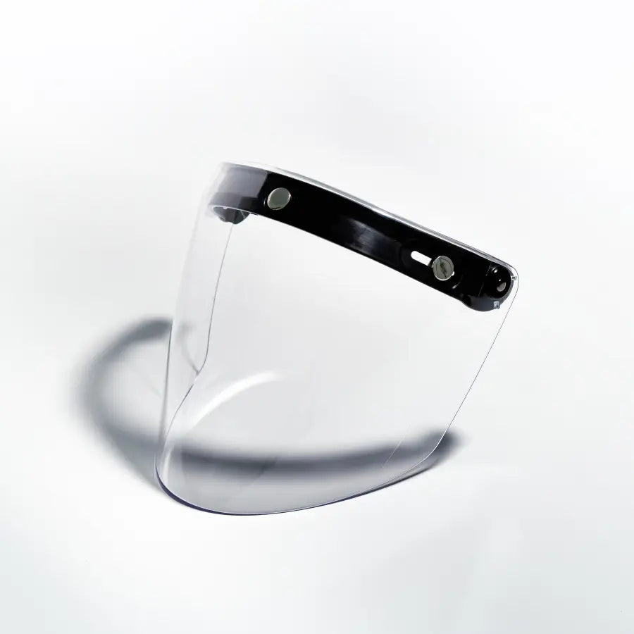 CLEAR TW02 Retro Helmet Visor Universal 3 Snap Shield