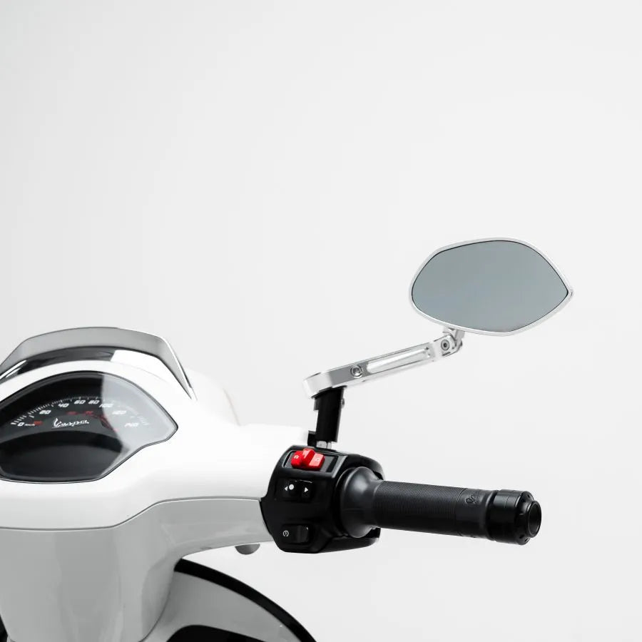 VIRTU Mirror Pedro Oval CNC Vespa Primavera, GTS, S, LX, Sprint