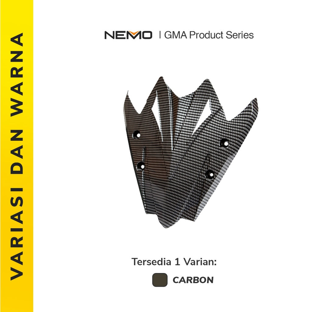 Nemo Cover / Cover Batok Headlight Carbon Yamaha Aerox 155 - Alternate View
