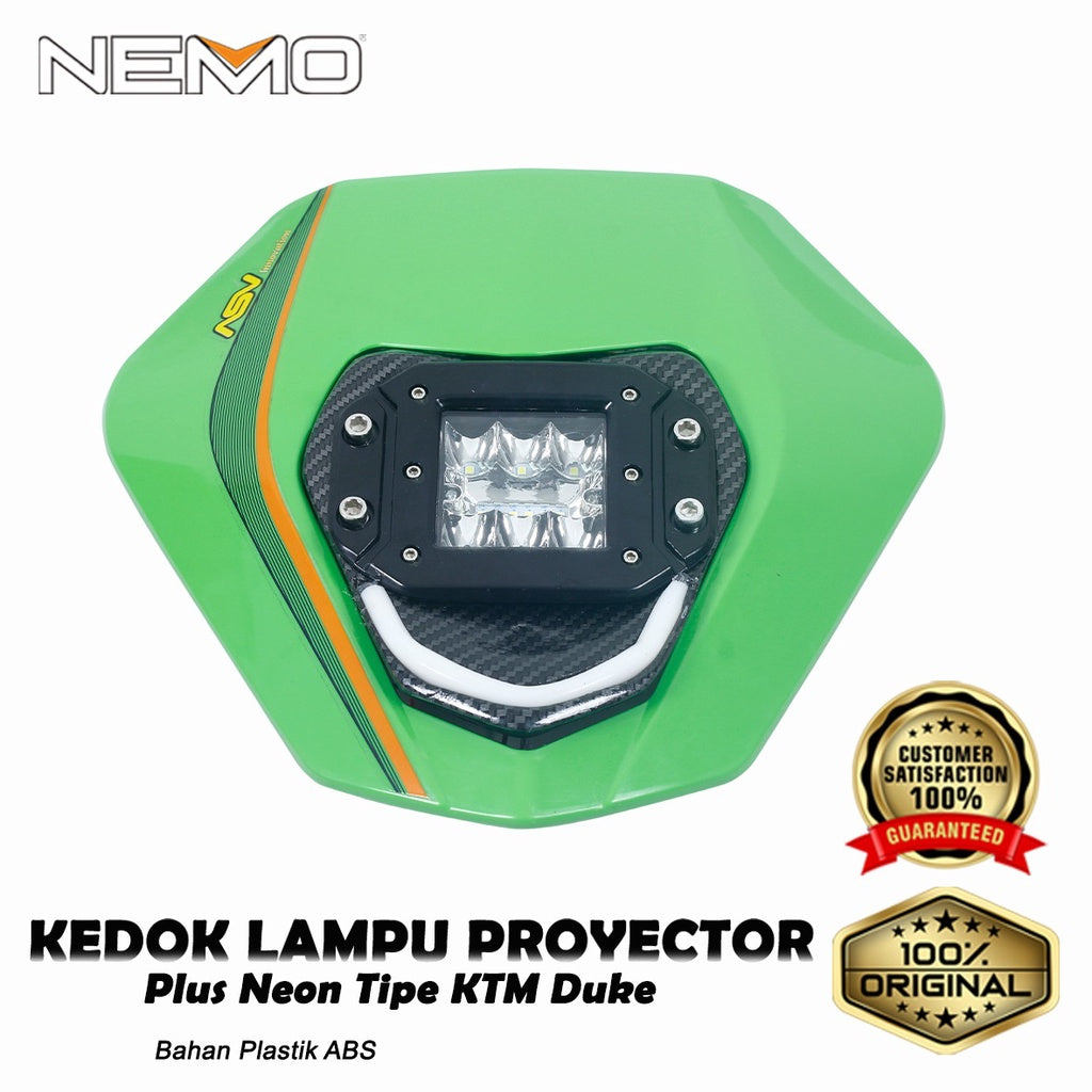 Nemo Headlight Mask Projector Plus Neon Type KTM Duke - Alternate View