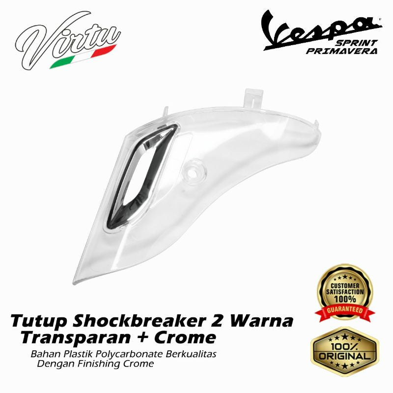 Virtu Cover Shock Absorber Absorber Vespa I Get Sprint Primavera Transparent Crome - Alternate View