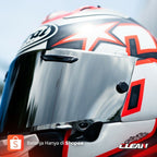 CLEAN Mirror Helm Arai RX-7X / Astro GX Flat Iridium Silver (48A) - Alternate View