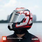 CLEAN Mirror Helm Arai RX-7X / Astro GX Flat Iridium Silver (48A)