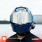 CLEAN Mirror Helm Shoei Z8 X-15 X-SPR Iridium Silver No. 54 - Alternate View