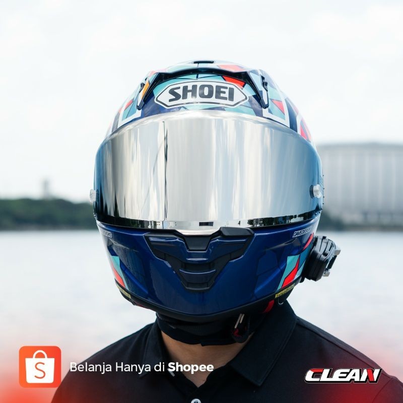 CLEAN Mirror Helm Shoei Z8 X-15 X-SPR Iridium Silver No. 54 - Alternate View