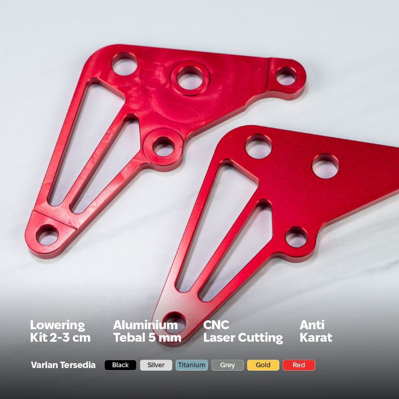 VIRTU Lowering Kit Shock Absorber / Pemundur Shock Absorber Absorber CNC Vespa Sprint Primavera S LX
