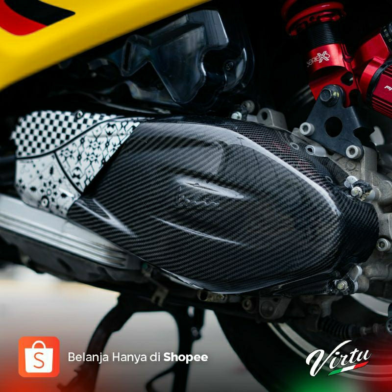 VIRTU Cover / Cover CVT Vespa SPRINT / PRIMAVERA / S LX Carbon KEVLAR - Alternate View
