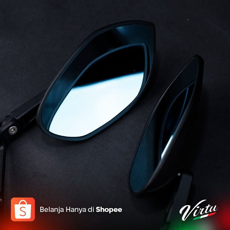 VIRTU Mirror Pedro Oval CNC Vespa Primavera, GTS, S, LX, Sprint