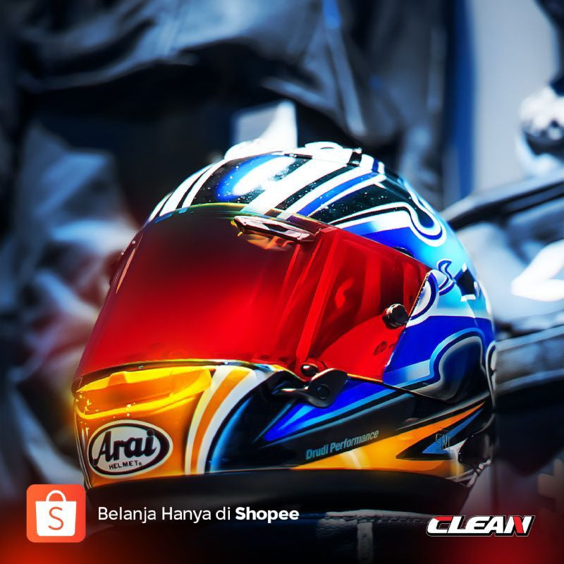 CLEAN Mirror Helm for Helm Arai RX-7X and Astro GX IRIDIUM 48. A