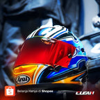CLEAN Mirror Helm for Helm Arai RX-7X and Astro GX IRIDIUM 48. A