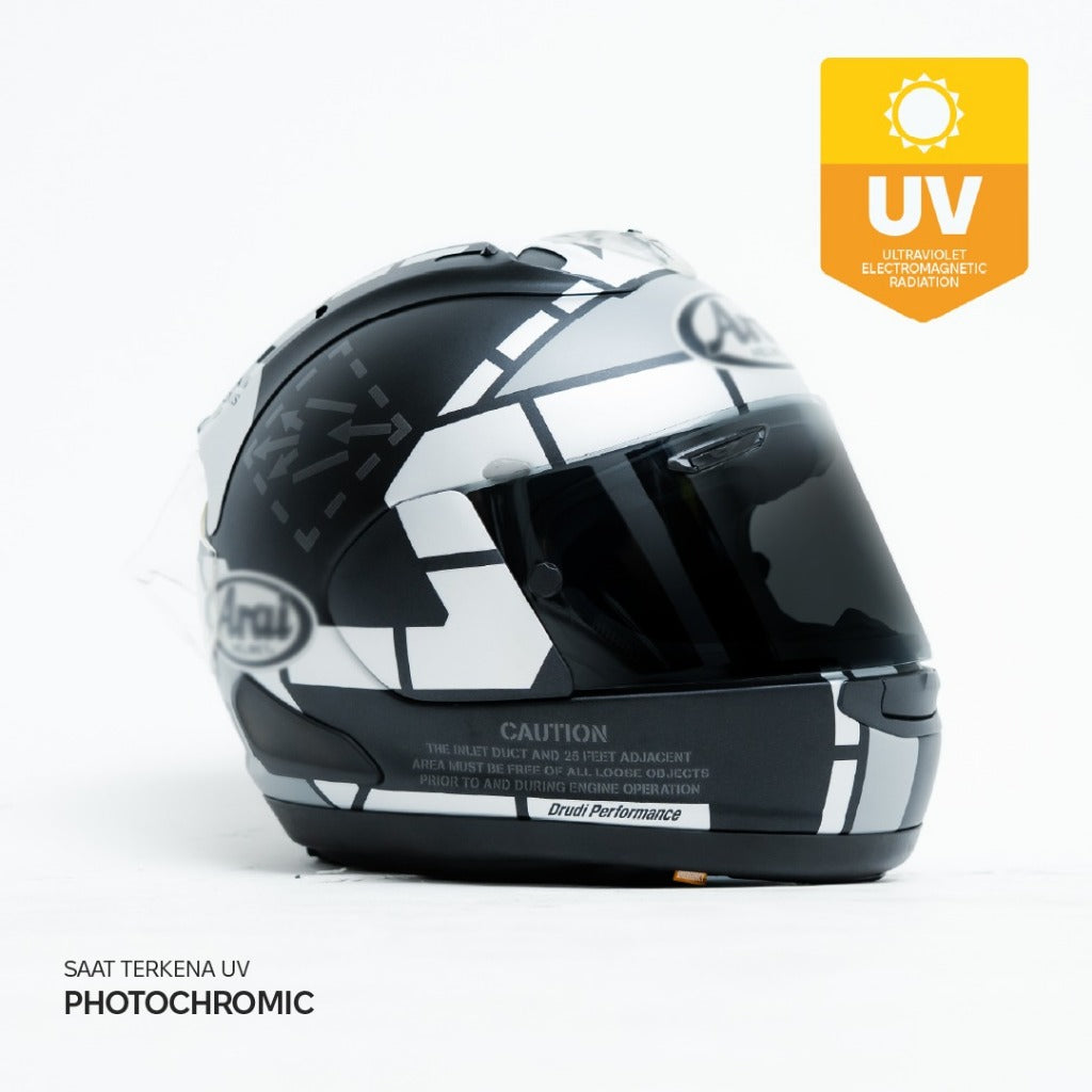 Clean Mirror Helm Photochromic Visor Light Smoke RX-7X and Astro GX