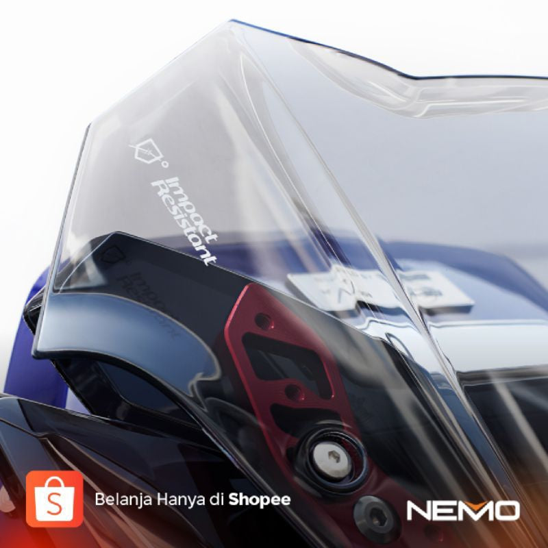 NEMO Windshield Yamaha XMAX Connected Type Double Space + Bracket CNC 2020-2023 - Alternate View