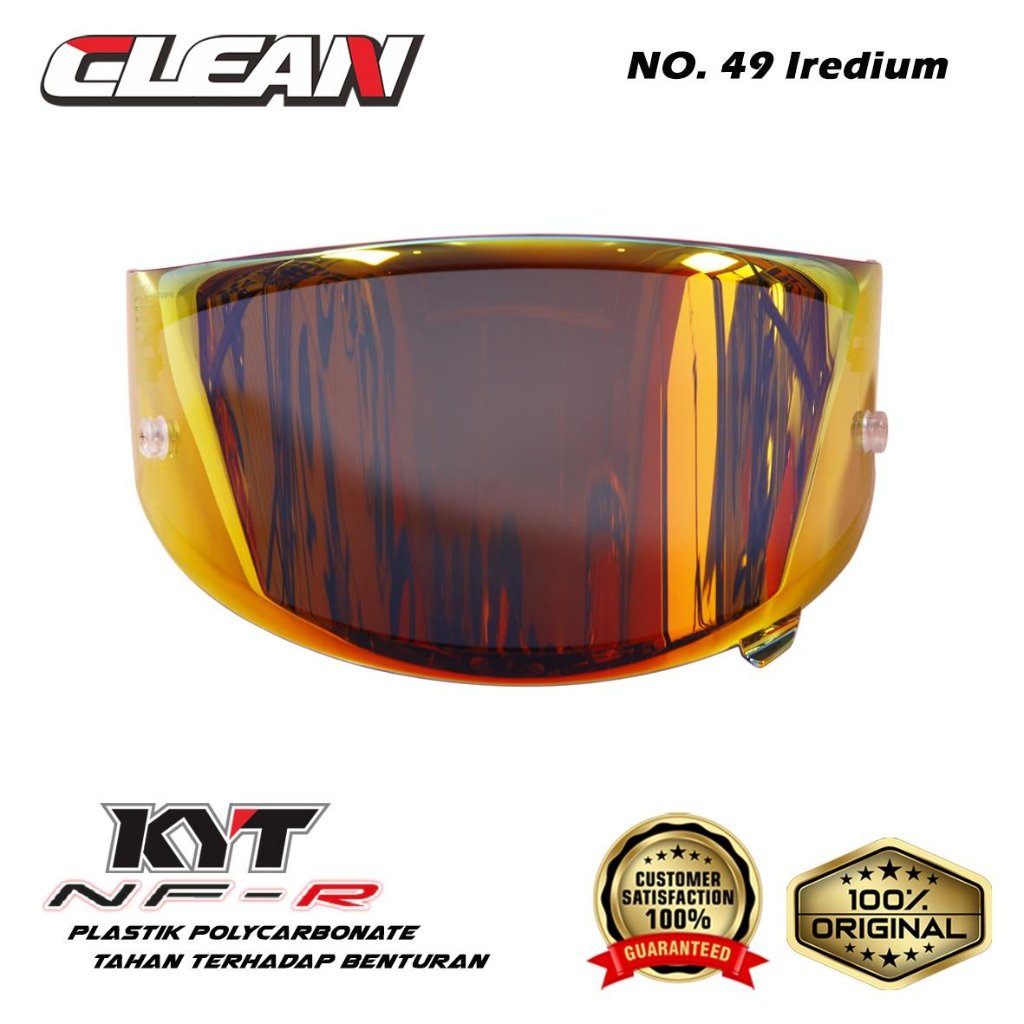 CLEAN Mirror Helm Iridium (No.49) KYT NFR Fullface / NF-R / NX Race