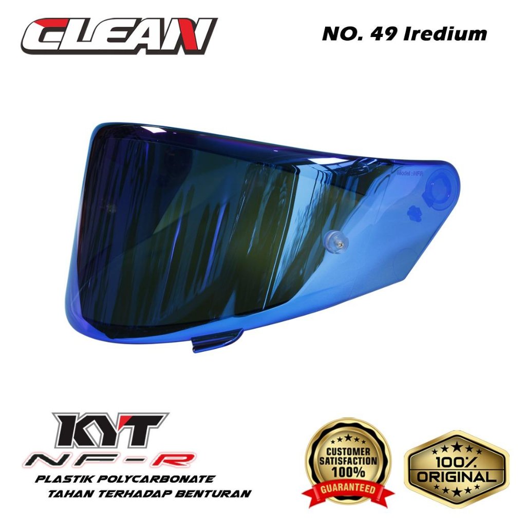 CLEAN Mirror Helm Iridium (No.49) KYT NFR Fullface / NF-R / NX Race - Alternate View