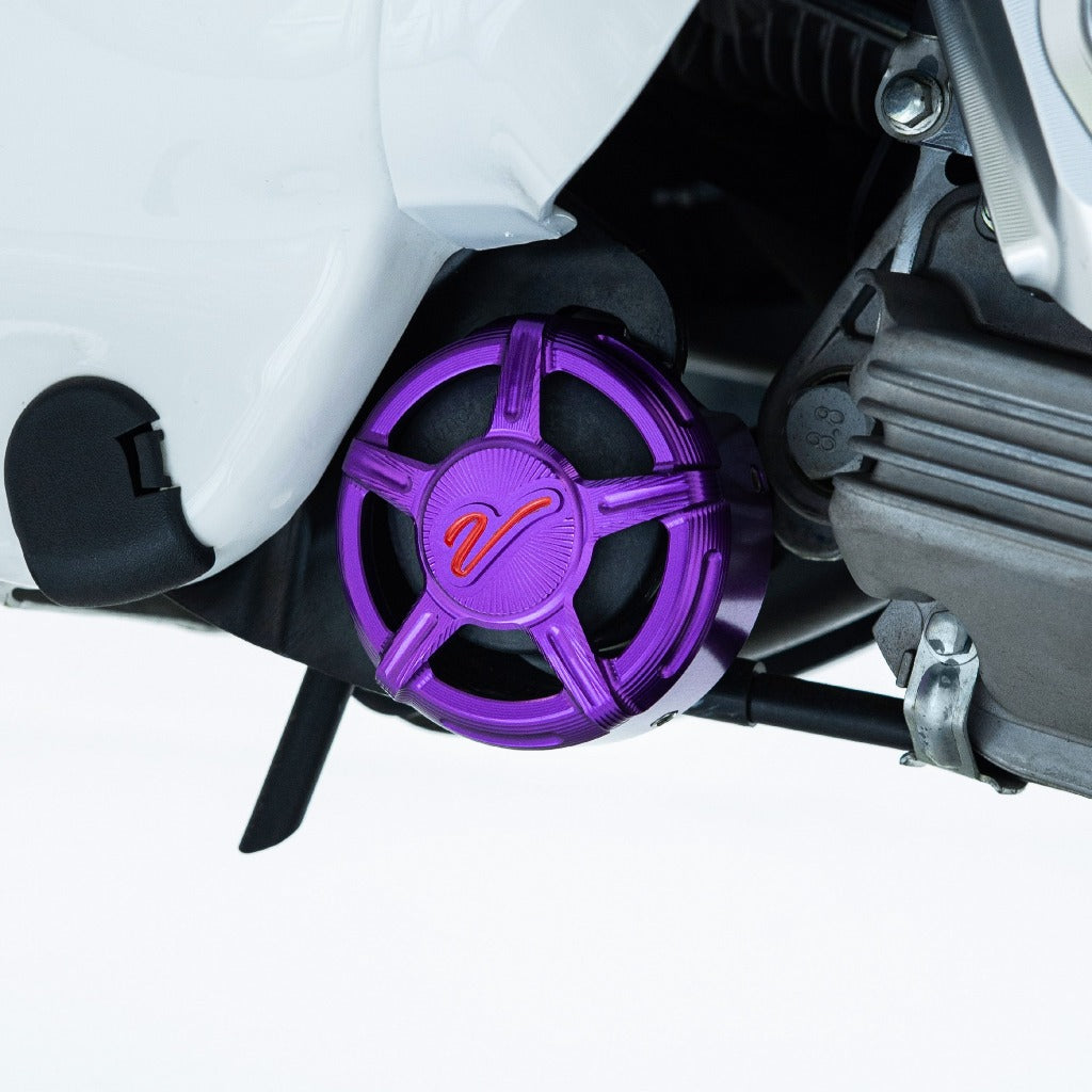 Virtu Cover Mounting CNC Vespa Sprint, Primavera, GTS, S & LX - Alternate View