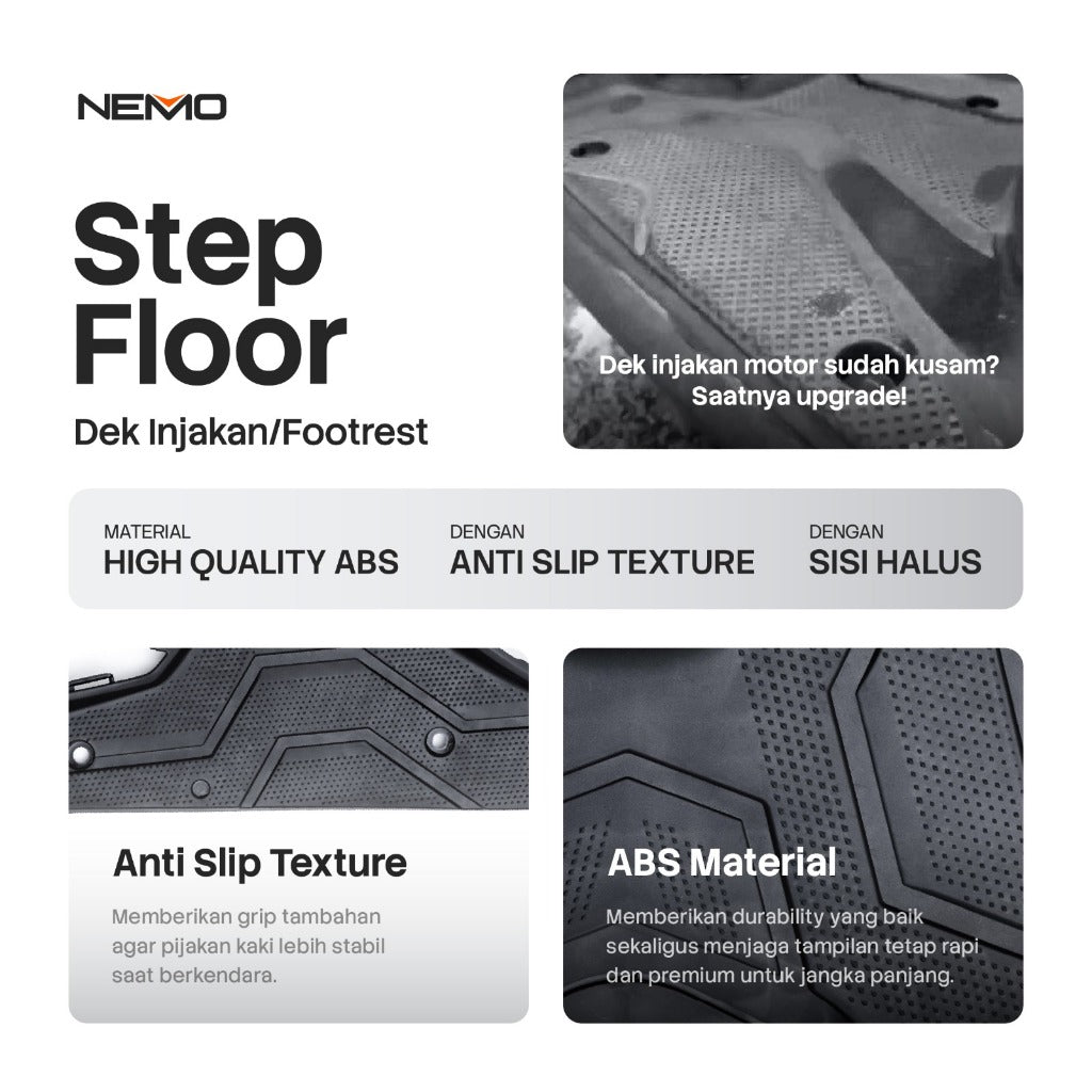 Nemo Step Floor / Dek Injakan Vario Techno 110 Karbu