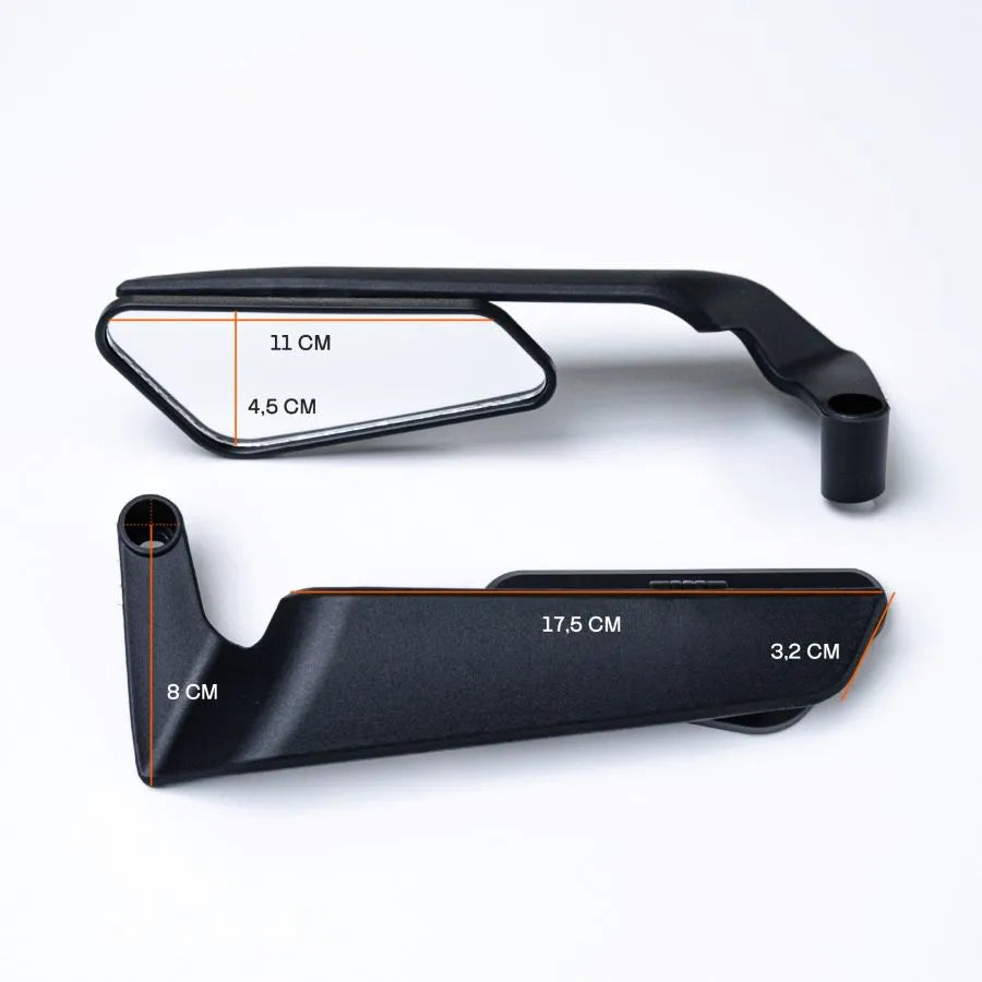 TST Eclipse Universal Motorcycle Rearview Mirror | Adjustable ABS Mirror