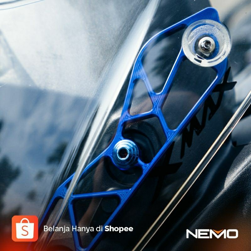 Paket Windshield / Visor + Bracket CNC Yamaha XMAX Connected Type Sporty - Alternate View