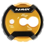 The Nitex CNC Ignition Key Cover is an aftermarket accessory specifically designed for Yamaha NMAX motorcycles. It is a cover that fits around the ignition key area, providing added protection and enhancing the overall aesthetic of the bike.