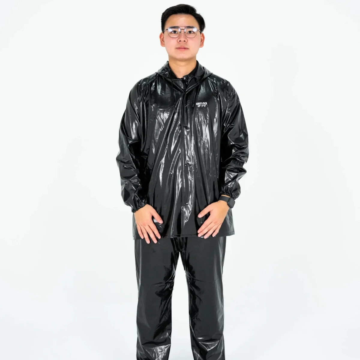 GMA 2 Rubber Raincoat Black